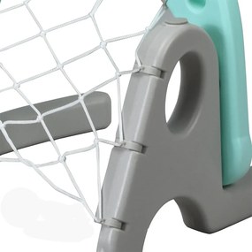 3 v 1 nastaviteľný basketbalový kôš s hádzaním krúžkov, modrý