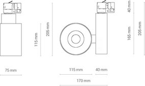 Svietidlo Nowodvorski 8750 CTLS NEA LED BLACK 30W, 4000K