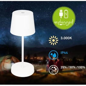 Briloner 7423016 - LED stmievateľná nabíjacia stolná lampa LED/2,6W/5V IP44 biel