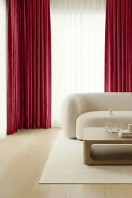 Velúrový záves SOFT VELVET červený na riasiacu pásku Rozmer: 140x300 cm