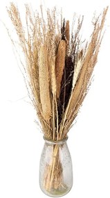 Béžovo-hnedá kytica sušených kvetov - 18*6*60 cm