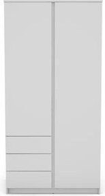 Šatníková skriňa Carlos, biela, 100 cm