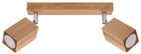 Sollux SL.1036 - Bodové svietidlo KEKE 2xGU10/40W/230V dub