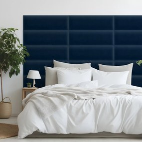 Zamatový čalúnený panel - Obdĺžnik - 80x20cm Farba: Námornícka modrá