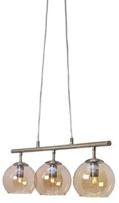 Cottex T2493AA - Závesný luster na lanku CAPELLA 3xE14/40W/230V dymová/hnedá