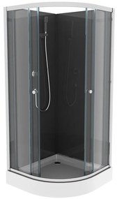 Sprchový kút polkruhový Elize 80x80 chróm