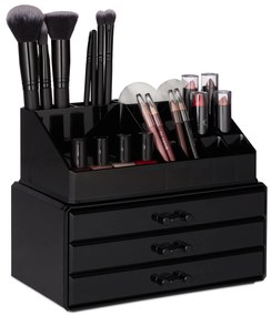 Organizér na make-up s 3 zásuvkami RD23137 čierna