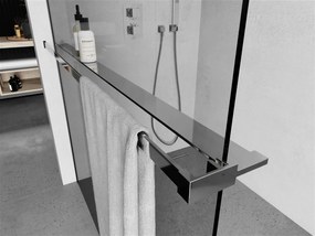 Mexen príslušenstvo, polička/držiak na uteráky pre sprchovú zástenu (max 140cm), chrómová, 800-02-01