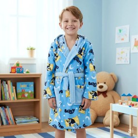 Detský fleece župan s kapucňou Bluey, EU 98