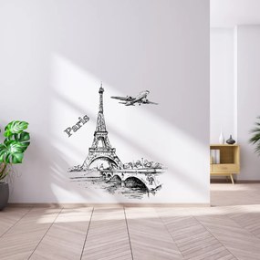 Samolepka na stenu "Paríž 3" 78x70 cm