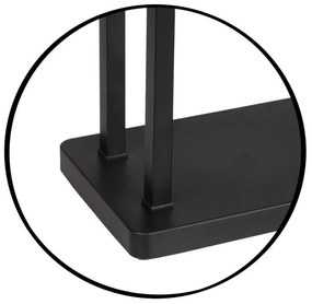 Erga Roki, dvojramenný vešiak na uteráky 30,5x20,5x80,5 cm, čierna matná, ERG-YKA-P.ROKI-BLK