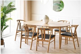 Okrúhly rozkladací jedálenský stôl s prídavnou doskou v dekore duba ø 120 cm Bundaberg – House Nordic