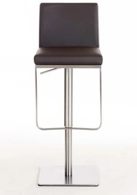 Barová stolička Pamela nerez - Hnedá