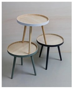 Odkladací stolík s bielym detailom WOOOD Sasha