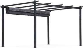 Zahradní pergola s posuvným střešním systémem Zenia 3x4 m šedá