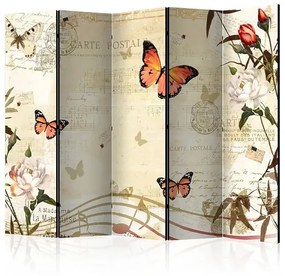 Paraván - Melodies of butterflies II [Room Dividers] Veľkosť: 225x172, Verzia: Akustický