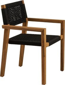 Čierna drevená záhradná stolička Anzio – House Nordic