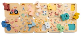 Puzzle - Učíme sa číslice - farma