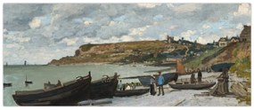 Obraz - Claude Monet, Sainte Adresse, reprodukcia (120x50 cm)