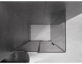 Mexen Velar L, sprchový kút s posuvnými dverami 110 x 80 cm, 8mm šedé sklo, grafit brúsený, 871-110-080-43-66