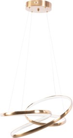 Toolight Toolight, LED závesné svietidlo 50cm, 32W, G005-CP, zlatá lesklá, OSW-09746