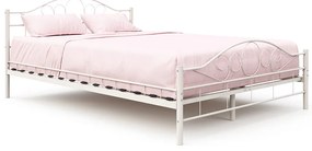 Kovový posteľový rám s lamelami v rôznych veľkostiach a farbách, 140x200 cm, Mimi, biely