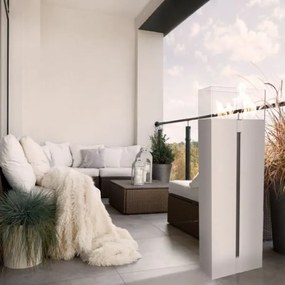 Biokrb na terasu biely Romeo so sklom