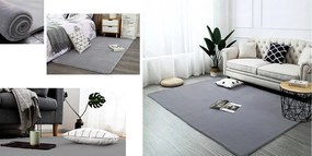 Sivý koberec Rabbit s efektom králičej kožušiny – obdĺžnik Rozmer: 100x150 cm