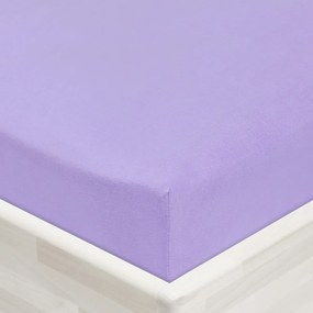 Jersey napínacie prestieradlo JR-012 Levanduľové 90 x 200 - výška 20 cm