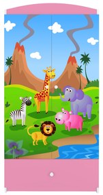 Kondela Skriňa Babydreams - Safari Biela