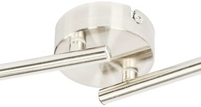 Oceľové stropné bodové svetlo s bielym tienidlom 4-žiarovkové nastaviteľné - Hetta