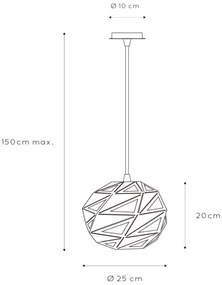 Lucide 21415/25/30 - Luster na lanku MALUNGA 1xE27/60W/230V