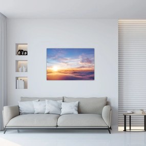 Obraz - Západ slnka nad mrakmi (90x60 cm)
