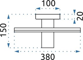 Toolight - Stropné svietidlo 3xE27 60W APP742-3C, čierna, OSW-01107