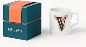 Westwing x MEISSEN, Ručne vyrobený hrnček's ozdobným motívom Initials