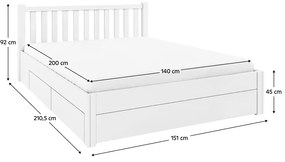 Posteľ s úložným priestorom LUSY Tempo Kondela