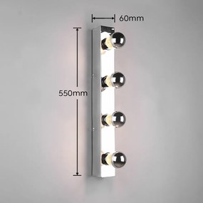 Nástenné svietidlo v lesklej striebornej farbe Theatro - Trio