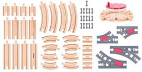 Woody Set koľají s točnou, 50 ks