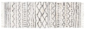 Kusový koberec shaggy Aron krémovo sivý atyp 2 70x300cm