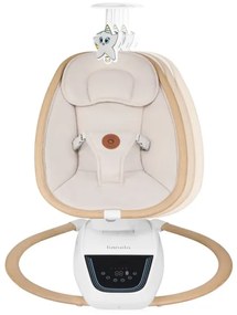 Lionelo - Detská hojdačka s melódiou OLIVIA Beige Natural + diaľkové ovládanie