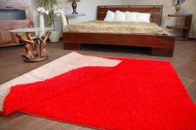 Kusový koberec SHAGGY Izebelie 5 cm červený