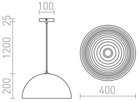 RED - Design Rendl - R13048 - Luster na lanku CARISSIMA 1xE27/42W/230V