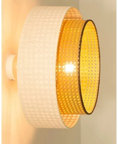 Prisadený luster NATIA 1xE27/60W/230V biela/hnedá