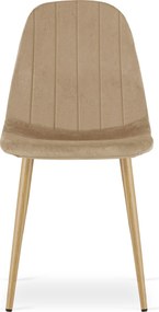 Jedálenská stolička PADVA VELVET, hnedá
