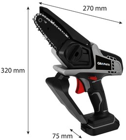 Graphite Akumulátorová ruční mini pilka GRAPHITE 58GE116 Energy+ kompletná sada vrátane batérie a adaptéra