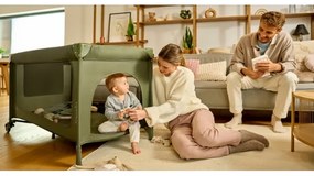 Lionelo - Cestovná postieľka JASMIN EASY FOLD Olivovo zelená