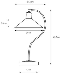 Markslöjd 108863 - Stolná lampa VELA 1xE27/40W/230V mosadz/biela