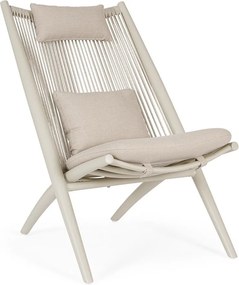 Béžové kovové záhradné kreslo Aloha – Bizzotto