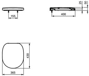 Ideal Standard Connect - WC sedátko, biela E712701