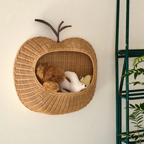 Ferm Living Nástenný úložný kôš Apple Braided Natural
